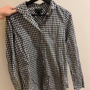J. Crew Boy Shirt in Black & White Gingham